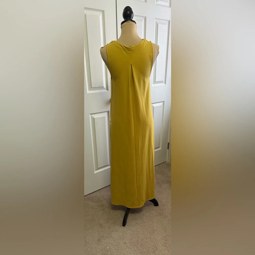 J. Jill Elegant Mustard Yellow Sleeveless Dress - Picture 4 of 6